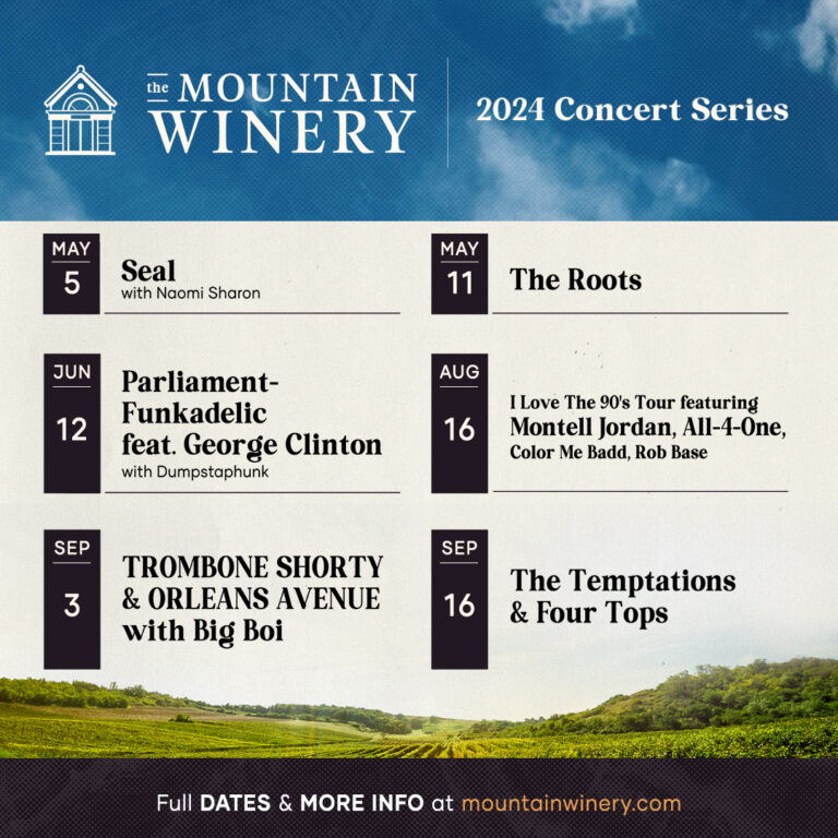 THE MOUNTAIN WINERY 2024 CONCERT SERIES 102.9 KBLX